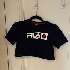 Fila Navy Cropped T-shirt